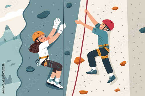 Adorable Crack Climbing Simulator With Children Wedgi