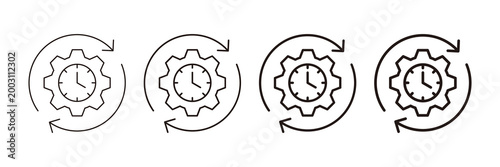 Efficiency Icon Set Different Style Collection