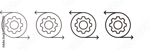 Integration Icon Set Different Style Collection