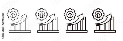 Process Optimization  Icon Set Different Style Collection