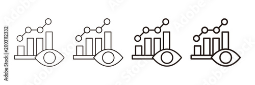 Monitoring Icon Set Different Style Collection