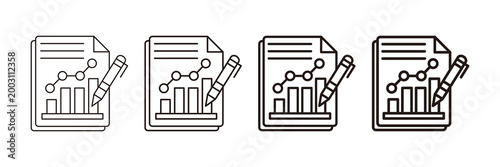 Reporting Icon Set Different Style Collection