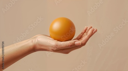 hand holding orange