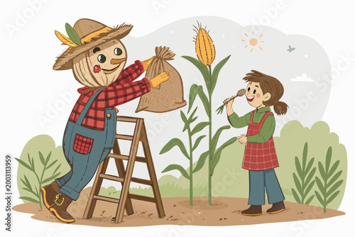 Garden Scarecrow Decorating With Children Dr