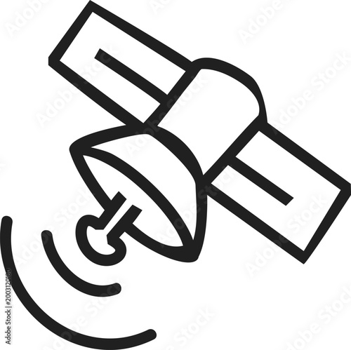 Hand-drawn Communication Satellite Icon