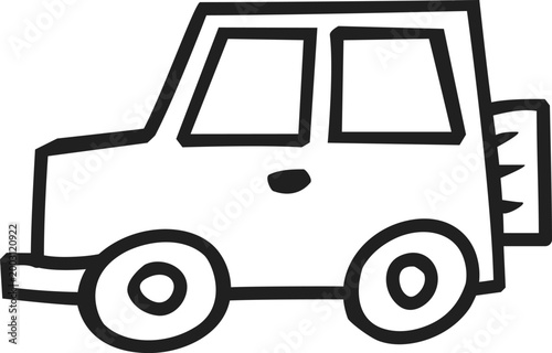 SUV Off-road Vehicle with Spare Tire Icon