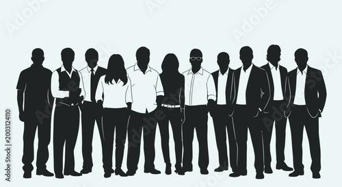 Group of Business People Standing Together.