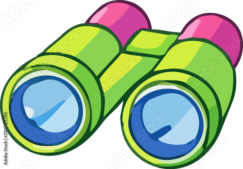 Binoculars Toy Cartoon Illustration