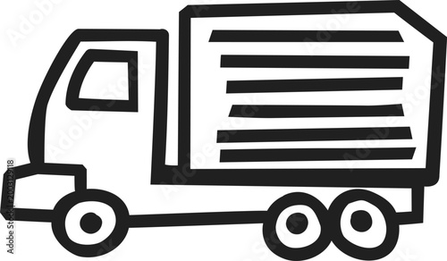 Commercial Delivery Truck Transport Cargo Icon