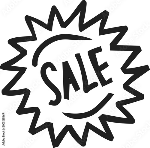 Hand-drawn Clearance Sale Price Tag Icon