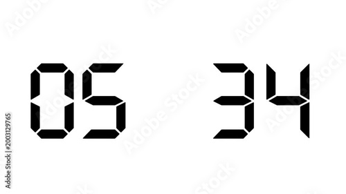 4K countdown animation, 5 minutes displays a timer counting down minutes and seconds.