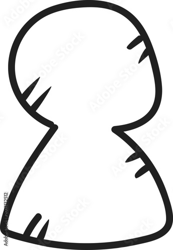 Standard Male Portrait Silhouette Profile Avatar Icon