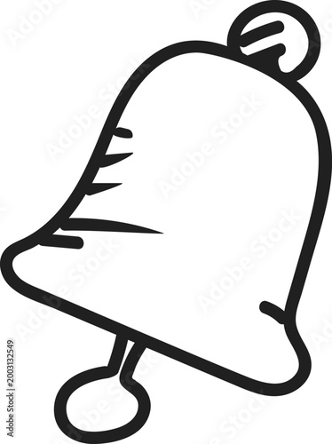 Hand-drawn Simple Notification Bell Alert Icon