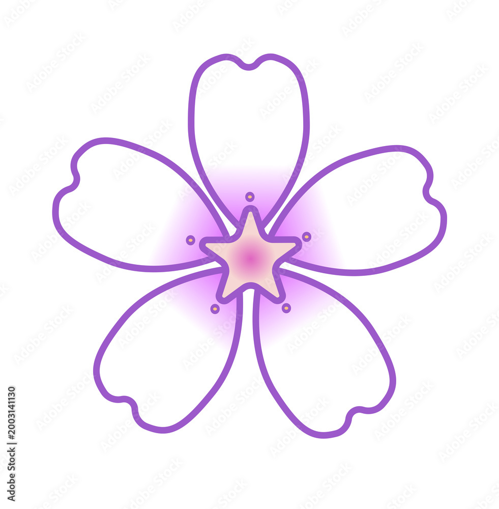 Fototapeta premium violet flower isolated on white