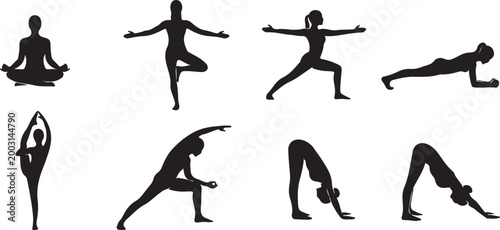 Black silhouette of a person running, walking, and crawling