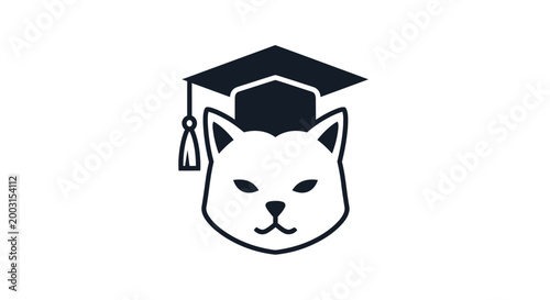 Graduated Cat Wearing Cap.
