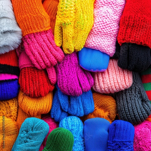 Colorful Knitted Gloves and Mittens in Various Textures and Styles