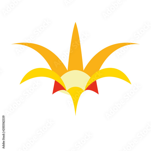 Abstract flower icon blossom, creative bloom vector illustration.