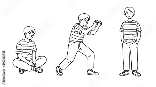 Child Characters in Creative Activities Showcasing Emotional Progression