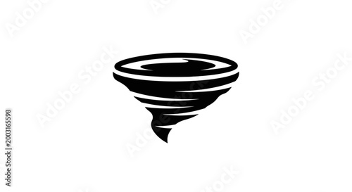 Tornado Weather Storm Wind Icon Symbol.