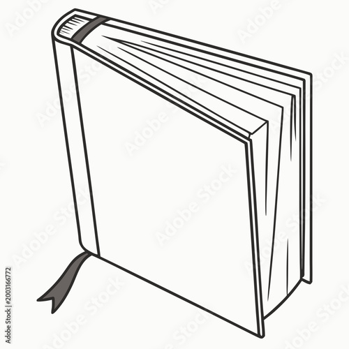Simple line art book icon