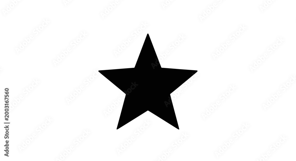 Fototapeta premium Black star shape symbol icon.