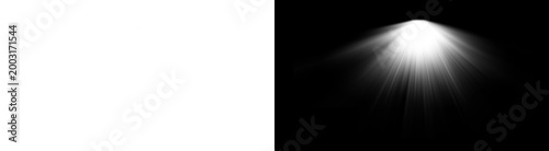 Canvas Print PNG image of Bright white glowing light beam falling from the top edge placed on