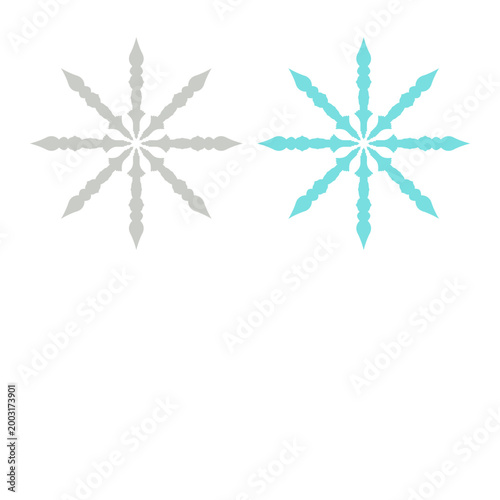 COLORFUL SNOWFLAKES DESIGN ELEMENTS VECTOR