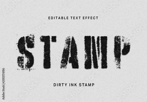 Dirty Ink Stamp Text Effect