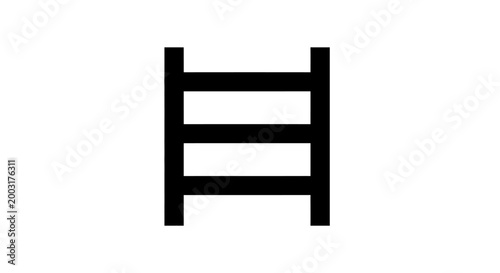 Simple black horizontal bar icon.