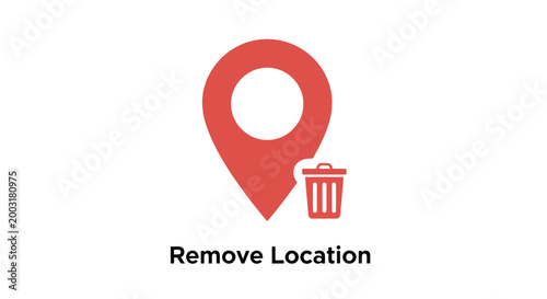 Foto Delete location pin icon symbolizing removal or deletion of a geographical point