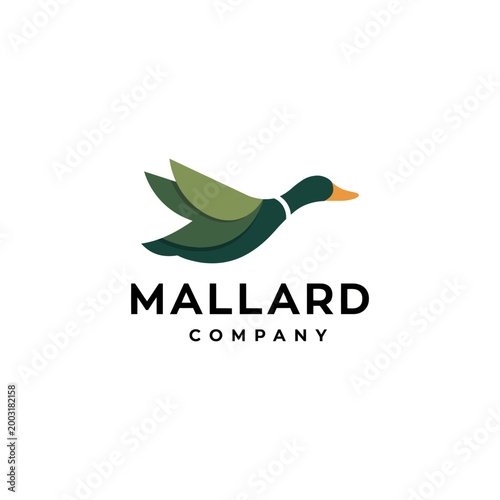 The logo of Mallard Company, featuring a stylized duck, represents the brand's identity, evoking a sense of professionalism and creative branding in business.
