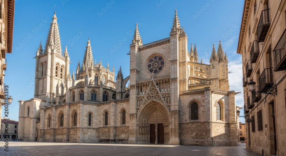 Fototapeta premium Gothic Cathedral of Burgos Spain Architecture Landmark.