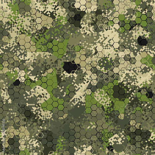 Painted cover training repetitive texture. Warrior vector seamless pattern.