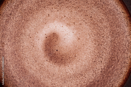 Fotografi Coffee foam art is created on a latte in a coffee shop during the morning hours