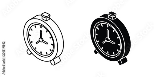 Two different analog stopwatches with contrasting face designs and knobs on top