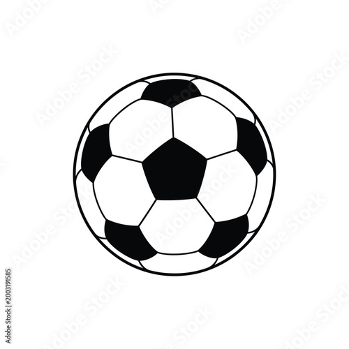 Classic black and white soccer ball football sport