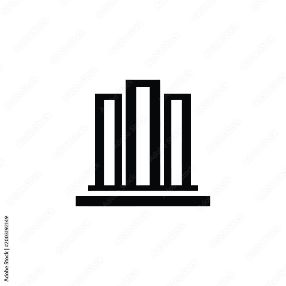 Obraz premium Black building silhouette representing real estate development