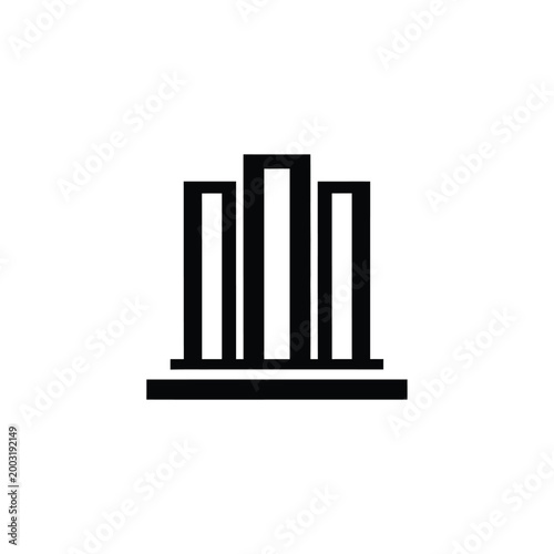 Black building silhouette representing real estate development