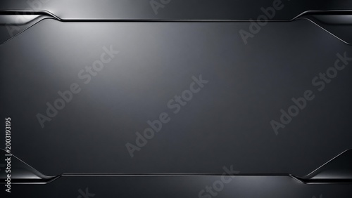 Metallic Dark Gray Plate Illustration For Product Design And Presentation