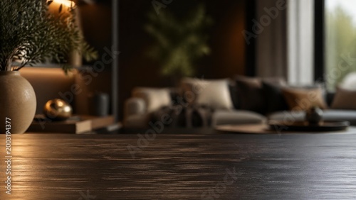 Warm Living Room Interior With Wooden Floor For Home Decor And Hospitality