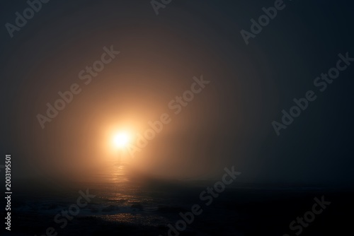 sun rising over the sea