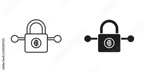 Comparison of locked padlocks representing secure and secure but premium financial access