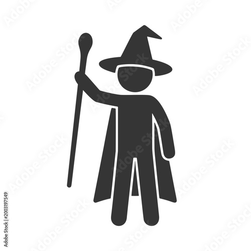 魔法使いのシルエットアイコン