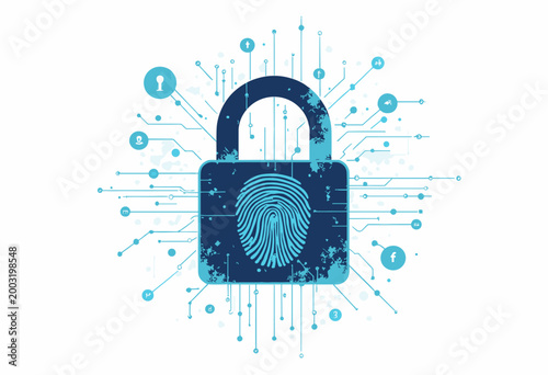 Digital padlock biometric fingerprint scan