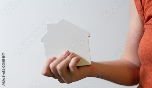 Close up of hand holding wh...