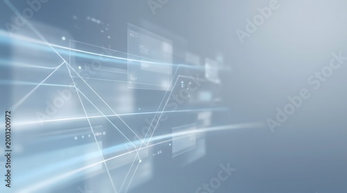 Abstract Technology Background with Lines and Screens