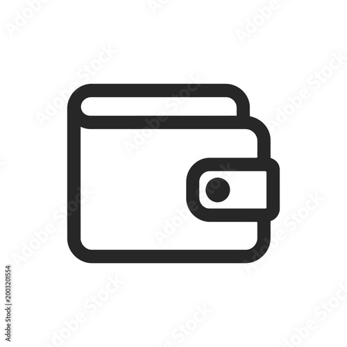 wallet icon in black outline on white background