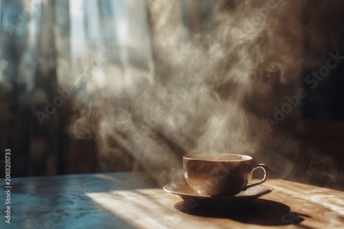 cup of coffee on the table