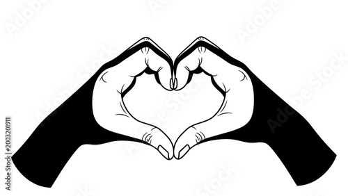 Heart Shape Hand Gesture: Love, Romance, Connection, Support, Kindness, Valentine's Day Symbol